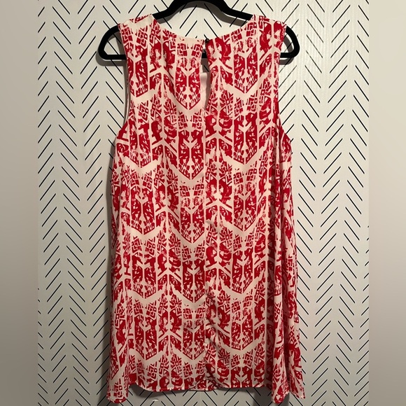 Everly Red and White Sleeveless Dress - Picture 8 of 12